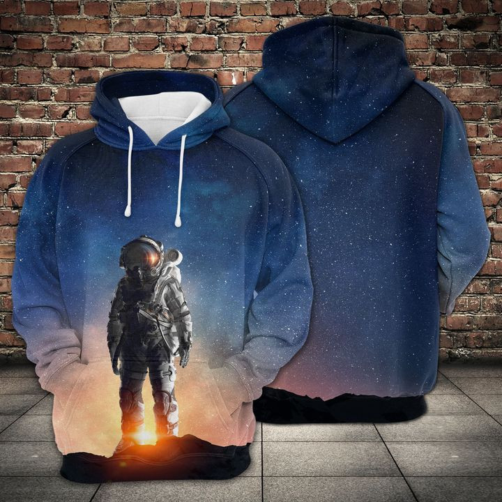 Pemagear Astronaut In Outer Space 3D All Over Print Hoodie, Zip-Up Hoodie