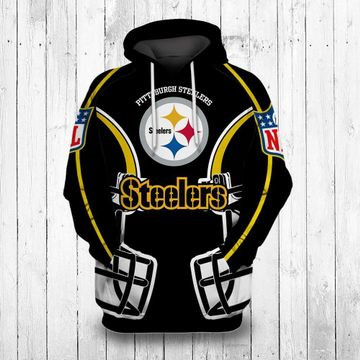 Pemagear Pittsburgh Steelers 3D All Over Print Hoodie, Zip-Up Hoodie