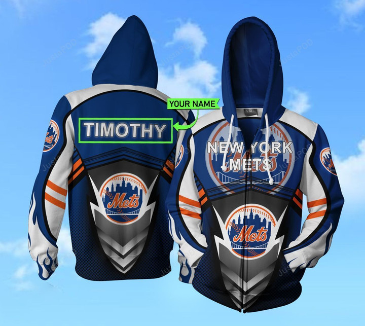 Pemagear Personalized New York Mets 3D All Over Print Hoodie, Zip-Up Hoodie