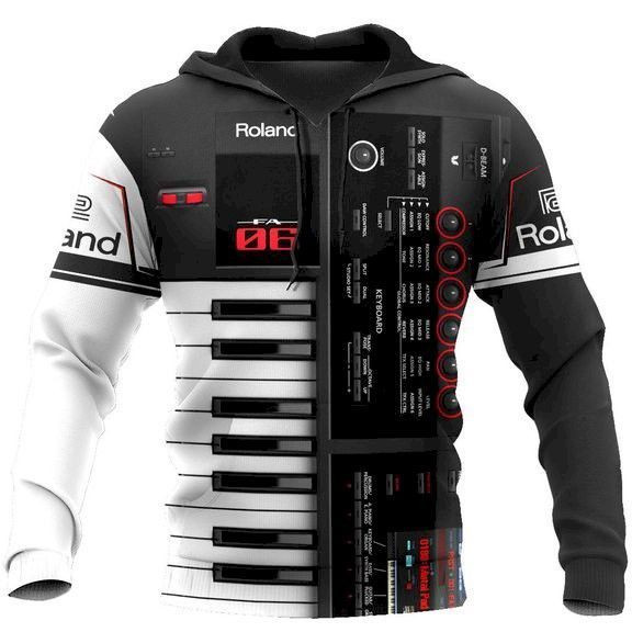 Pemagear Roland Piano Music 3D All Over Print Hoodie, Zip-Up Hoodie