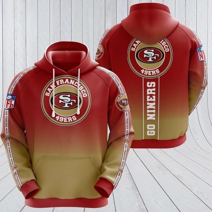 Pemagear San Francisco 49ers 3D All Over Print Hoodie, Zip-Up Hoodie