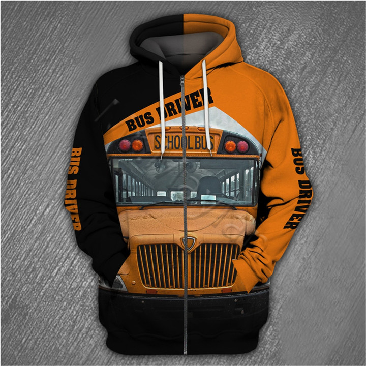 Pemagear School Bus Driver 3D All Over Print Hoodie, Zip-Up Hoodie