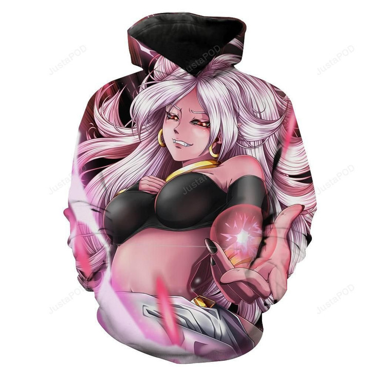 Pemagear Sexy Android 21 Buu 3D All Over Print Hoodie, Zip-Up Hoodie
