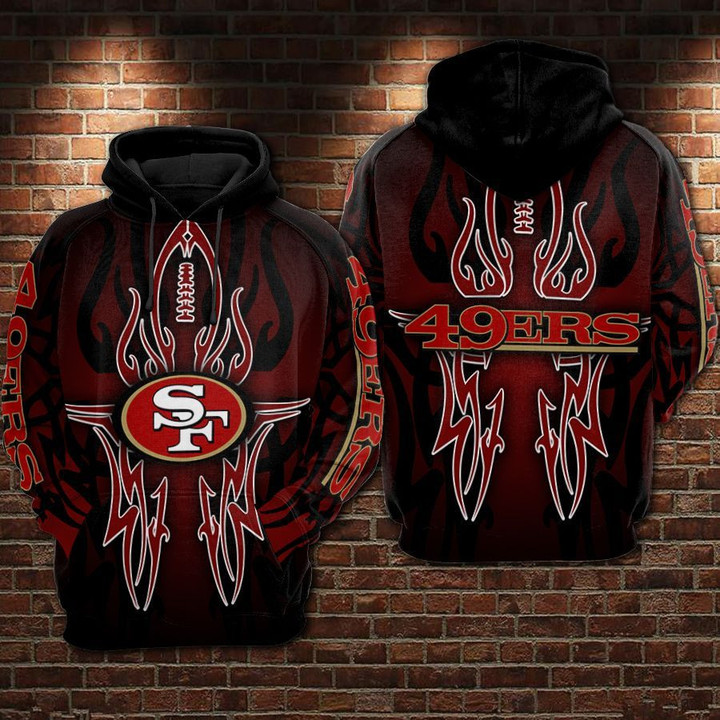 Pemagear San Francisco 49ers Nfl Football Pattern 3D All Over Print Hoodie, Zip-Up Hoodie