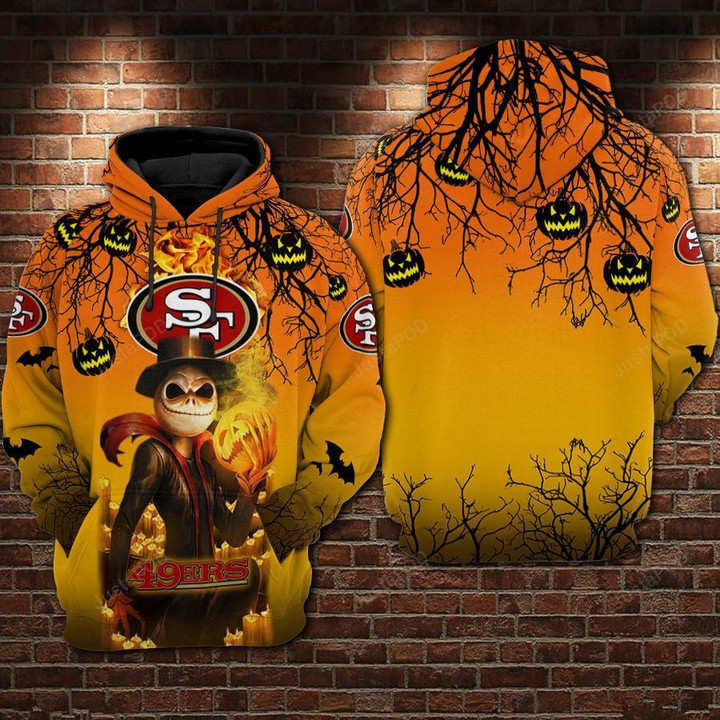 Pemagear San Francisco 49ers Nfl Football Halloween 3D All Over Print Hoodie, Zip-Up Hoodie