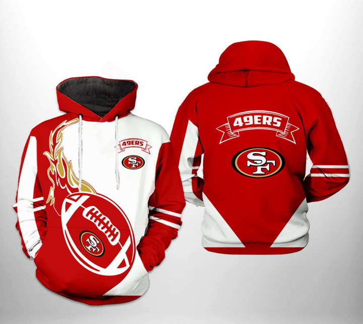 Pemagear San Francisco 49ers NFL Classic 3D All Over Print Hoodie, Zip-Up Hoodie