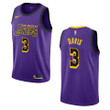 Men's Los Angeles Lakers #3 Anthony Davis City Swingman Jersey - Purple