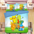 Cartoon Pikachu 8 Duvet Quilt Bedding Set