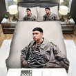 Bad Bunny In Trench Coat Photoshoot Bed Sheets Spread Comforter Duvet Cover Bedding Sets