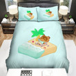 Animal Crossing Tom Nook At The Beach Bed Sheets Spread Comforter Duvet Cover Bedding Sets