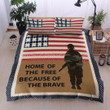 American Brave Veteran Home Of The Free Cotton Bed Sheets Spread Comforter Duvet Cover Bedding Sets