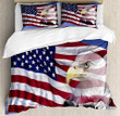 Bald Eagle And America Flag  Bed Sheets Spread Comforter Duvet Cover Bedding Sets