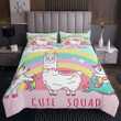 Alpaca Unicorn Cute Squad Bedding Set Bed Sheets Spread Comforter Duvet Cover Bedding Sets
