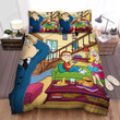 American Dad Family In The Living Room Bed Sheets Spread Duvet Cover Bedding Sets
