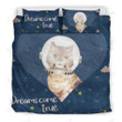 Astronaut Cat Dream Come True Bed Sheets Duvet Cover Bedding Set Great Gifts For Birthday Christmas Thanksgiving