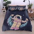 Astronaut On Outer Space Cotton Bed Sheets Spread Comforter Duvet Cover Bedding Sets