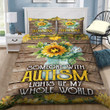 Autism Sunflower Someone With Autism Lights Up My Whole World Cotton Bed Sheets Spread Comforter Duvet Cover Bedding Sets