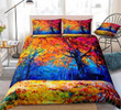 Autumn Maple Trees Cotton Bed Sheets Spread Comforter Duvet Cover Bedding Sets