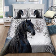 Beautiful Black Horse In Winter Bedding Set Bed Sheet Spread Comforter Duvet Cover Bedding Sets