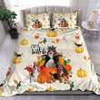 Beagle Mama Witch Halloween Bed Sheets Spread Comforter Duvet Cover Bedding Sets