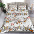 Basenji Dog Floral City Bed Sheets Duvet Cover Bedding Set
