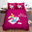 Alice In Wonderland Flying With Cards Bed Sheets Spread Duvet Cover Bedding Sets