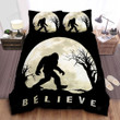 Believe Bigfoot Full Moon Bedding Set