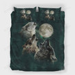 Bedding Wolf In Dark Night Bedding Set (Duvet Cover & Pillow Cases)