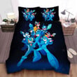 All Versions Of Mega Man In One Bed Sheets Spread Comforter Duvet Cover Bedding Sets