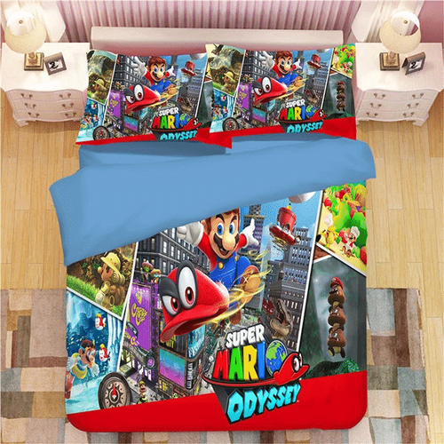 2022 Game Super Mario Odys 3D Bedding Set