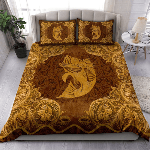 Love Bass Fishing Comforter Duvet Cover Bedding Sets | 100% Polyester | BS2021