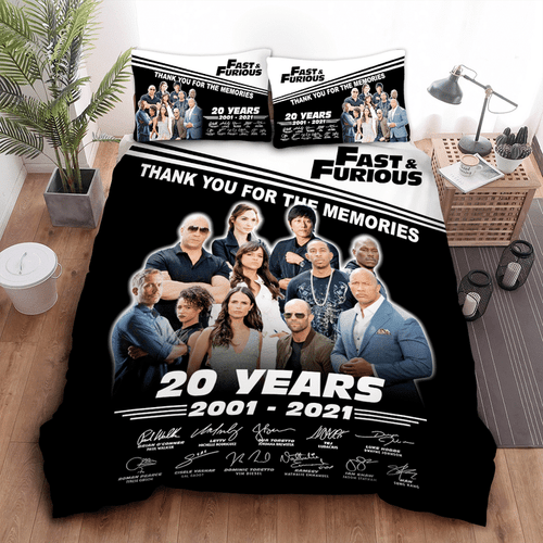 Faf 20Th Anniversary 2001 2021 Thank You For The Memories Faf Bedding Set