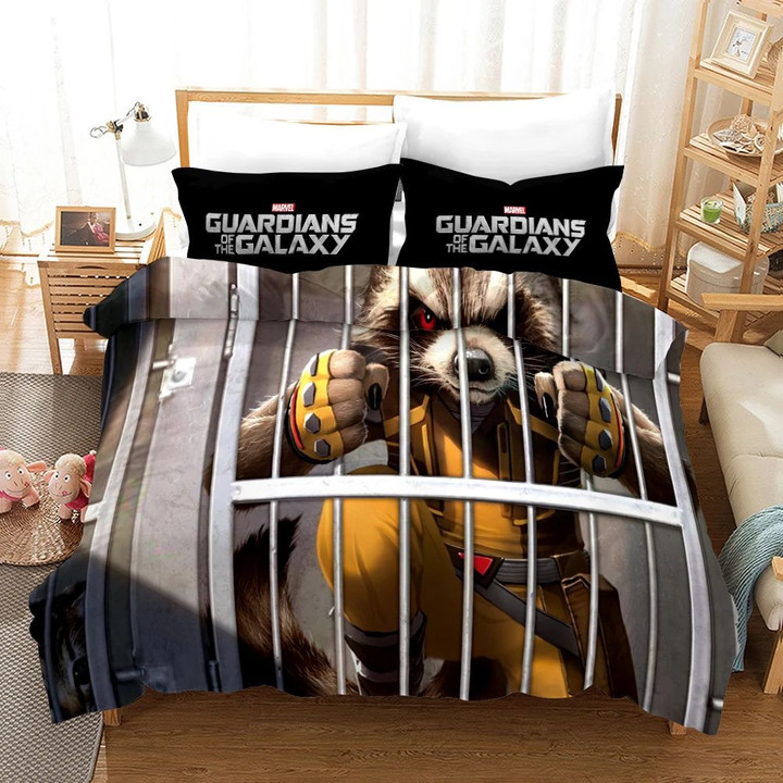 Guardians Of The Galaxy Rocket Raccoon 2 Duvet Quilt Bedding Set