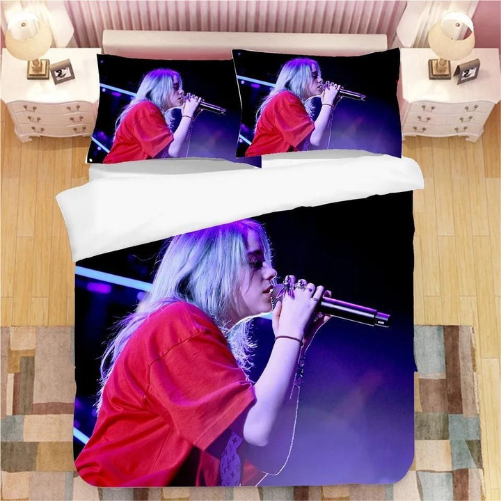 Billie Eilish Singer 1 Duvet Quilt Bedding Set