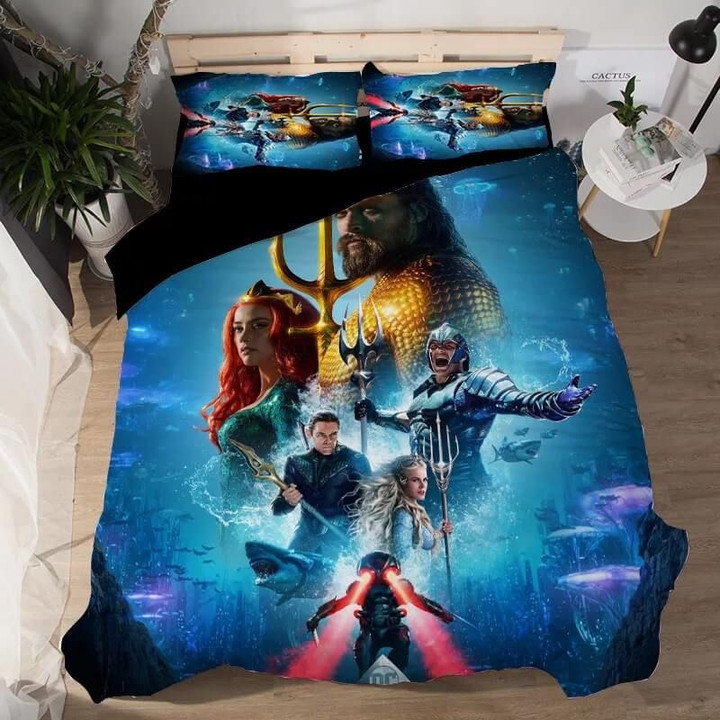 Aquaman 2 Duvet Quilt Bedding Set