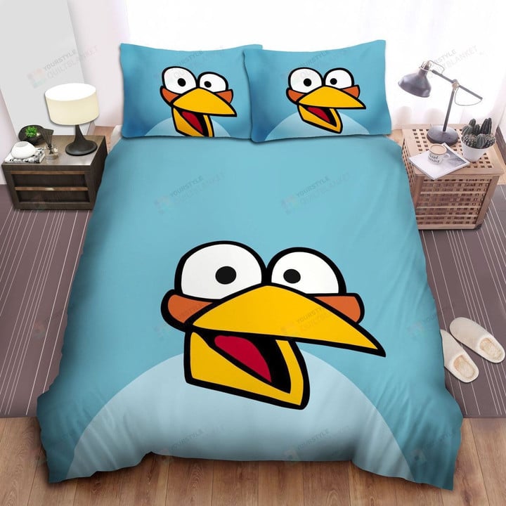 Angry Birds, Light Blue Bird Bed Sheets Spread Comforter Duvet Cover Bedding Sets