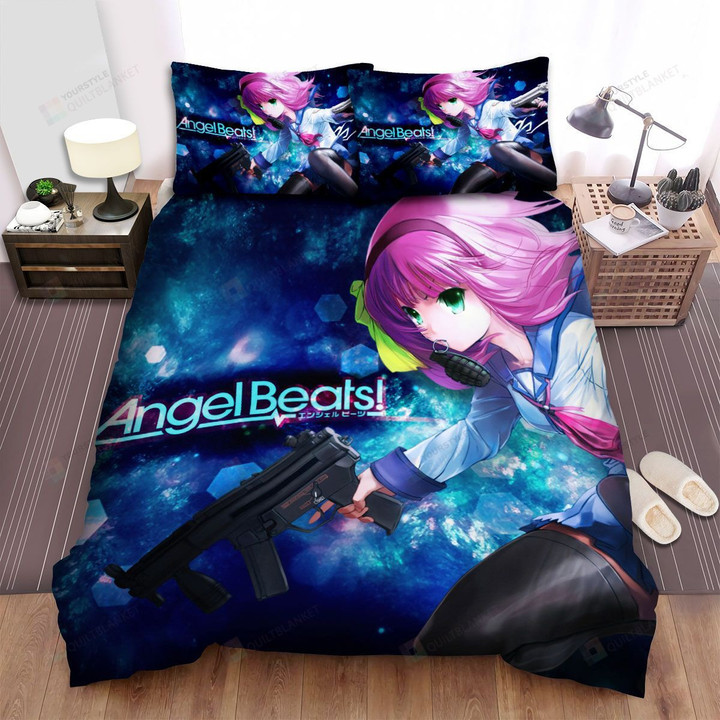 Angel Beats! Yurippe Bed Sheets Spread Comforter Duvet Cover Bedding Sets