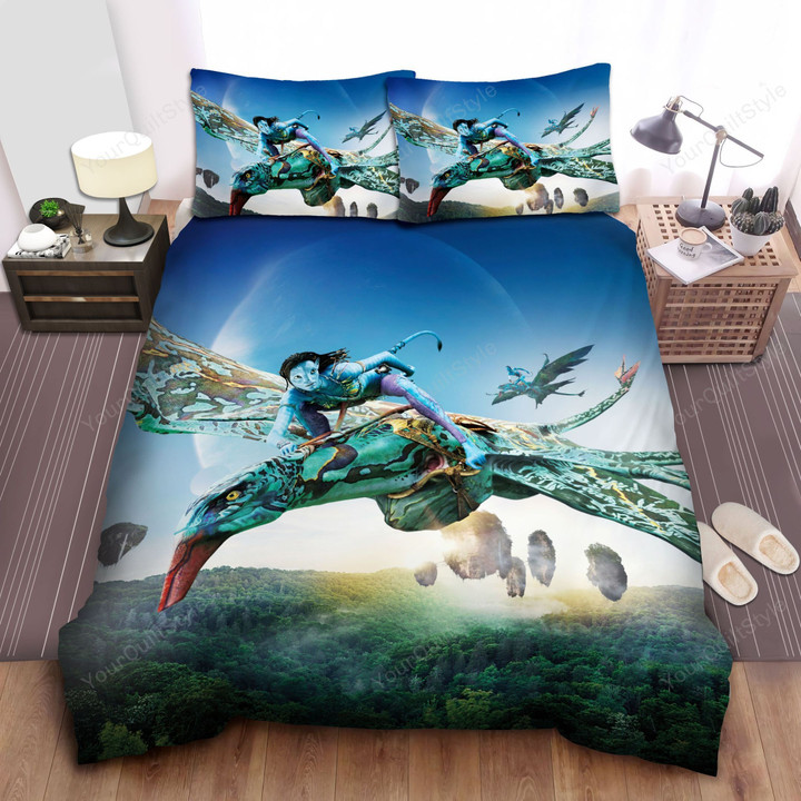 Avatar 2 Movie Trailer Scene Bed Sheets Spread Comforter Duvet Cover Bedding Sets