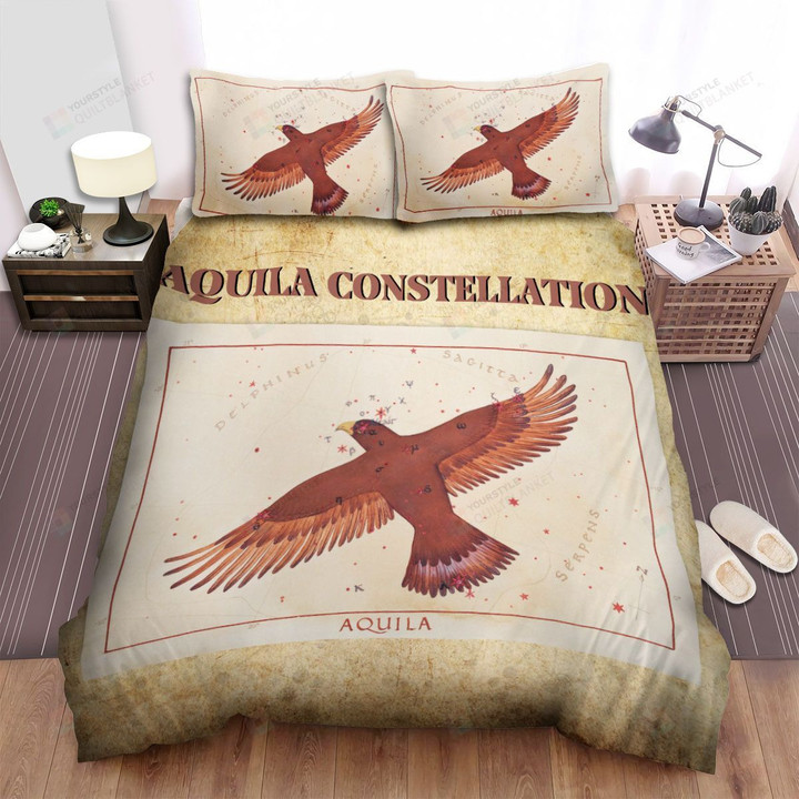 Aquila Constellation Vintage Art Bed Sheets Spread Comforter Duvet Cover Bedding Sets