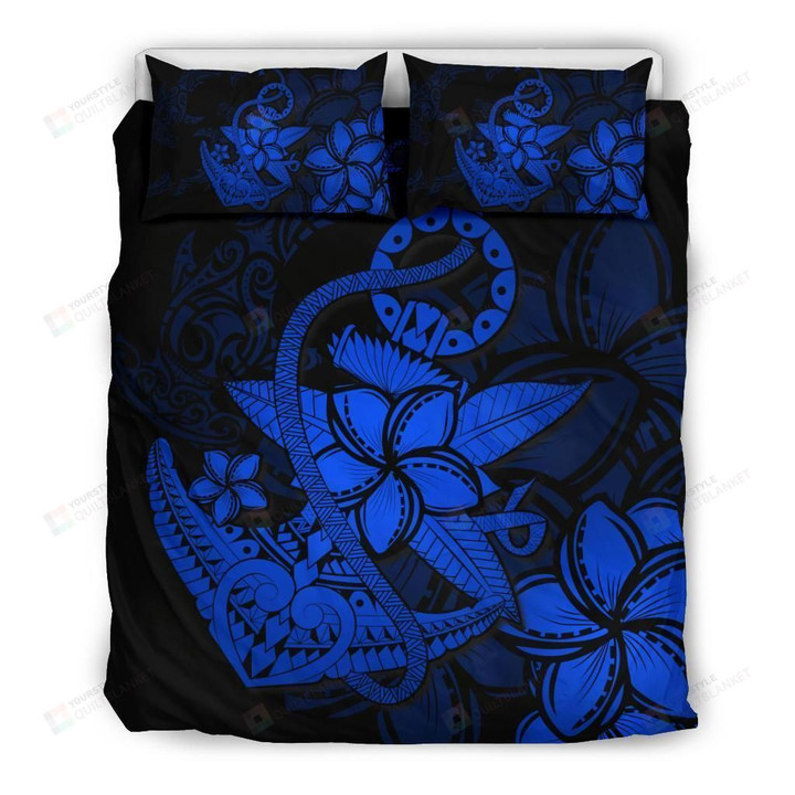 Alohawaii Anchor Plumeria Polynesian Cotton Bed Sheets Spread Comforter Duvet Cover Bedding Sets