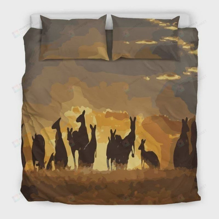 Australian Kangaroo Bedding Set (Duvet Cover & Pillow Cases)