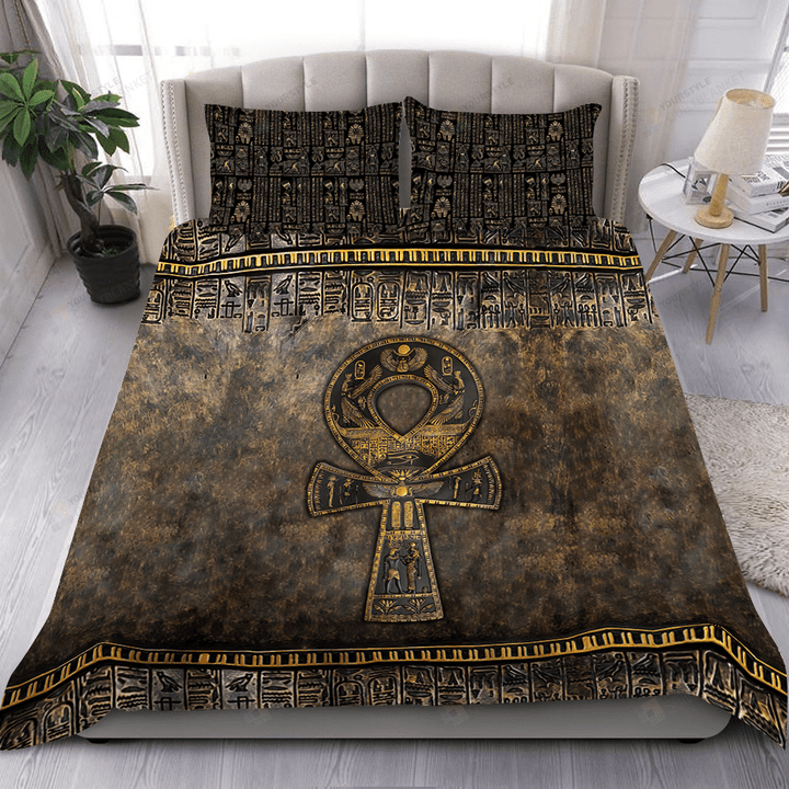 Ancient Egypt The Key Of Life The Ankh Cotton Bed Sheets Spread Comforter Duvet Cover Bedding Sets