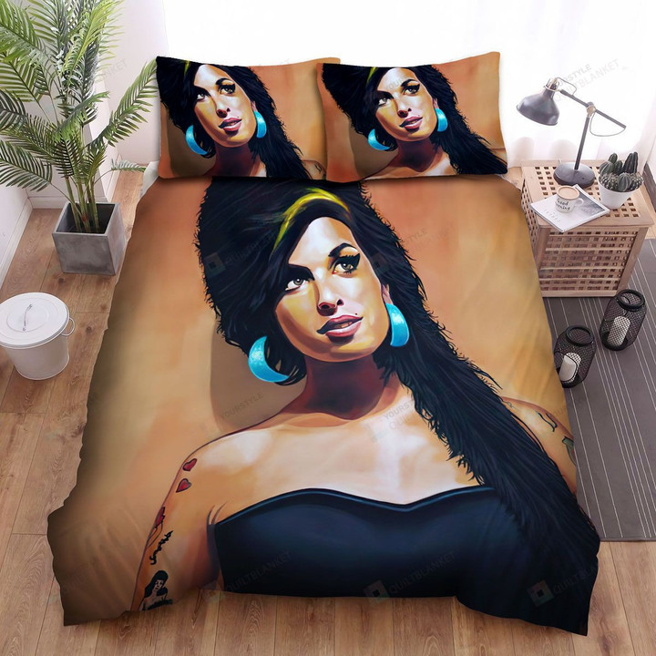Amy Winehouse Art Bed Sheets Spread Comforter Duvet Cover Bedding Sets