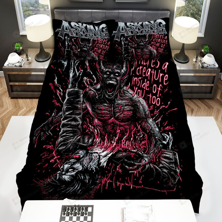 Asking Alexandria There's A Creature Inside You Too Bed Sheets Spread Comforter Duvet Cover Bedding Sets