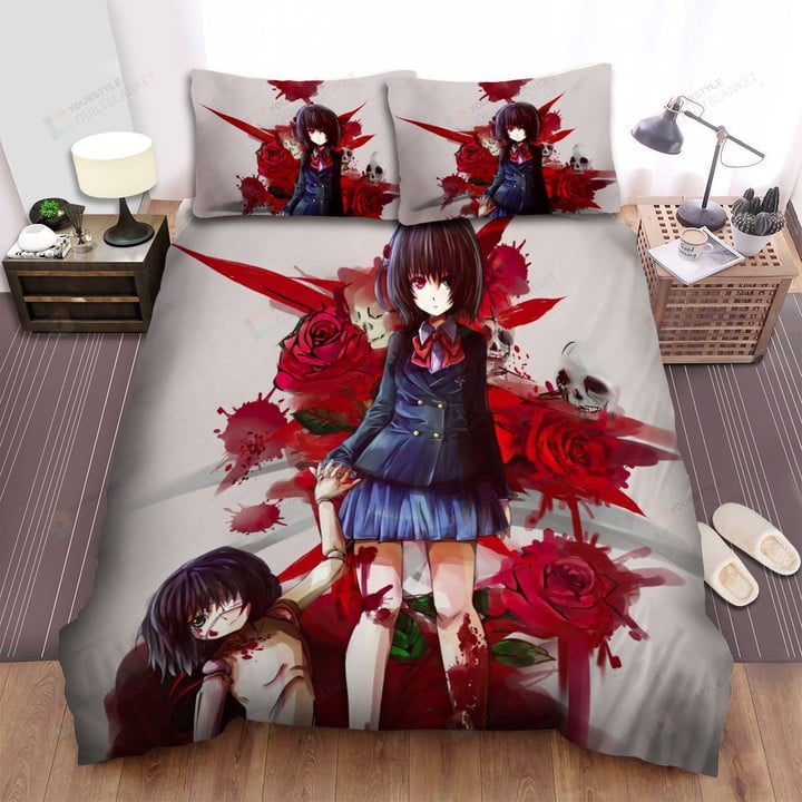 Another Mei Misaki With The Dolls And Rose Bed Sheets Spread Comforter Duvet Cover Bedding Sets