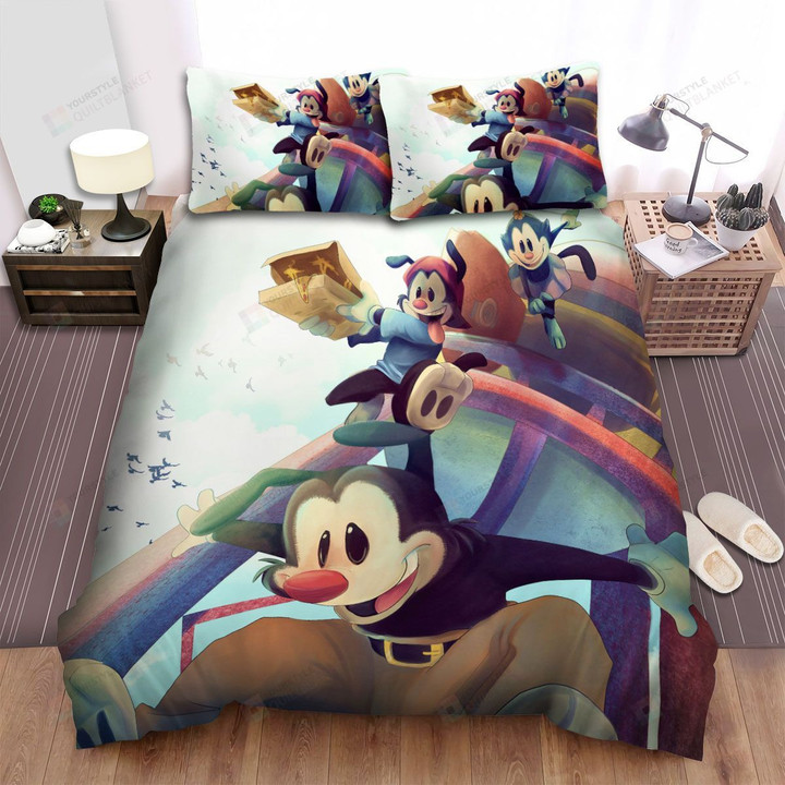 Animaniacs Jumping Down Artwork Bed Sheets Spread Duvet Cover Bedding Sets