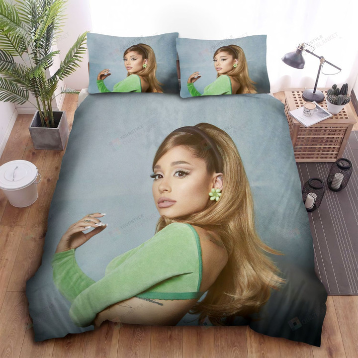Ariana Grande Positions Album Retro Style Bed Sheets Spread Comforter Duvet Cover Bedding Sets