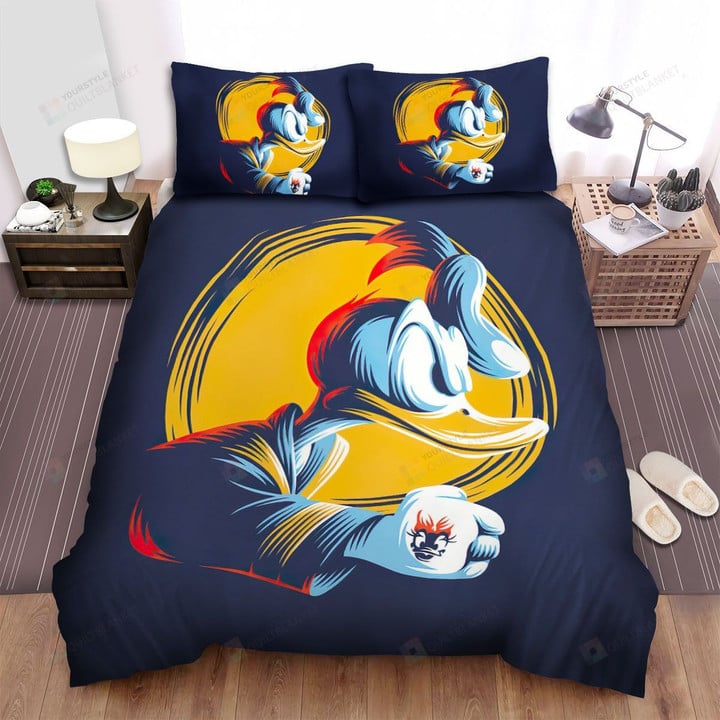 Angry Donald Duck Minimal Artwork Bed Sheets Spread Comforter Duvet Cover Bedding Sets