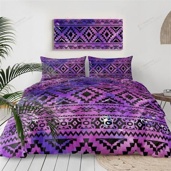 Aztec Geometric Cotton Bed Sheets Spread Comforter Duvet Cover Bedding Sets
