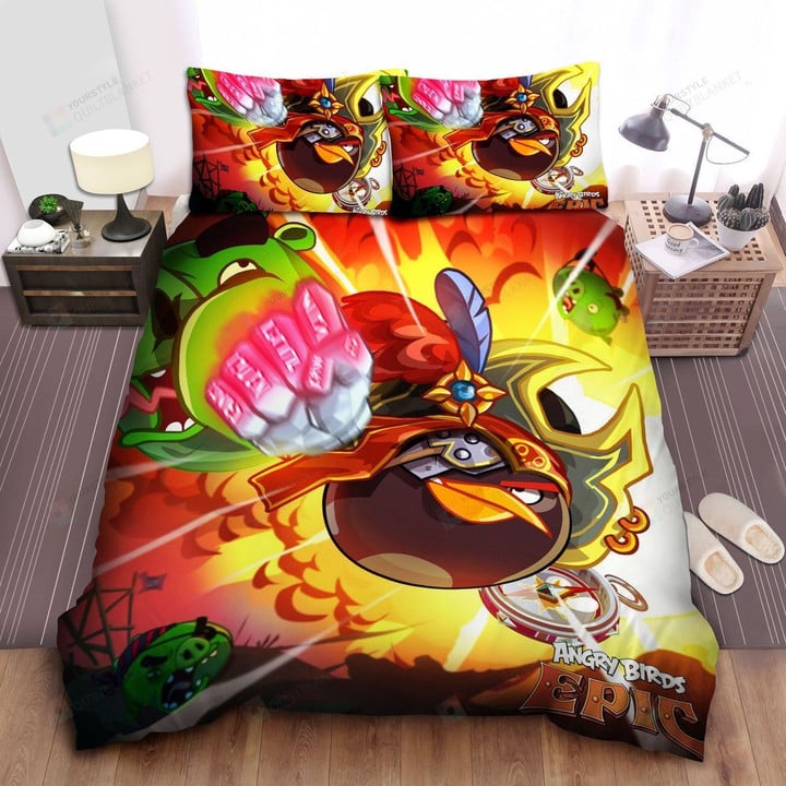 Angry Birds, Punching Pirate Pig Bed Sheets Spread Comforter Duvet Cover Bedding Sets